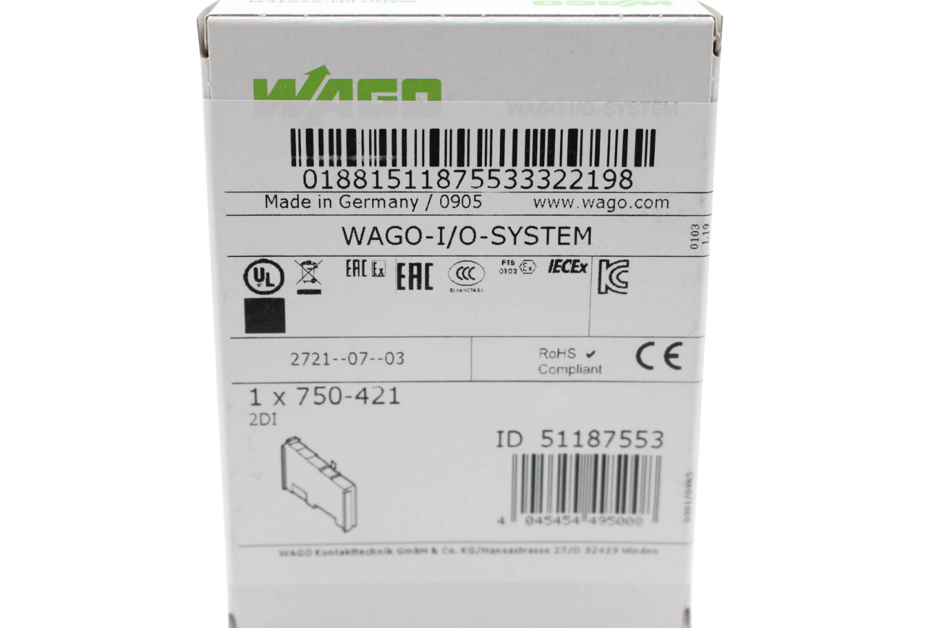Wago 2-Kanal-Digitaleingang 750-421 ( 51187553 )
