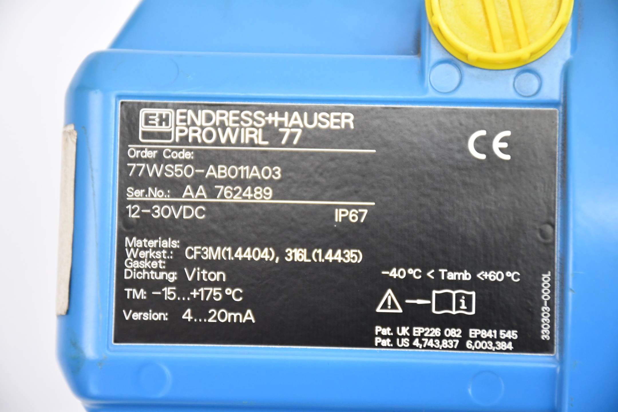 ENDRESS+HAUSER PROWIRL 77 77WS50-AB011A03