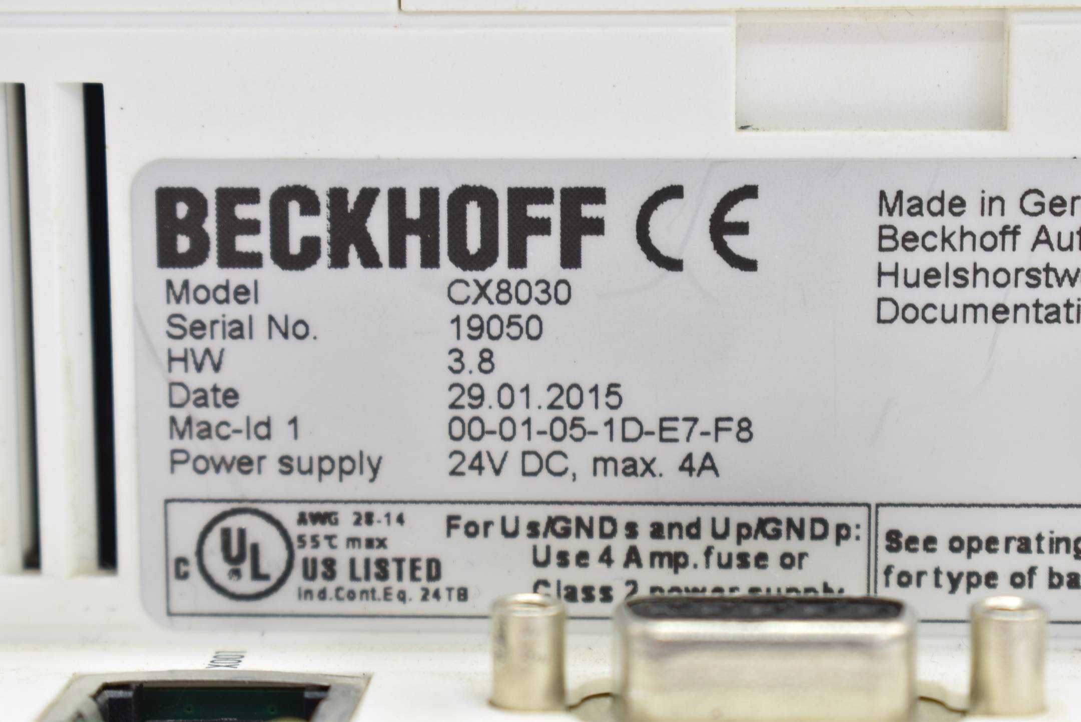 Beckhoff Embedded-PC mit Profibus-Master CX8030 ( CX8030 ) 
