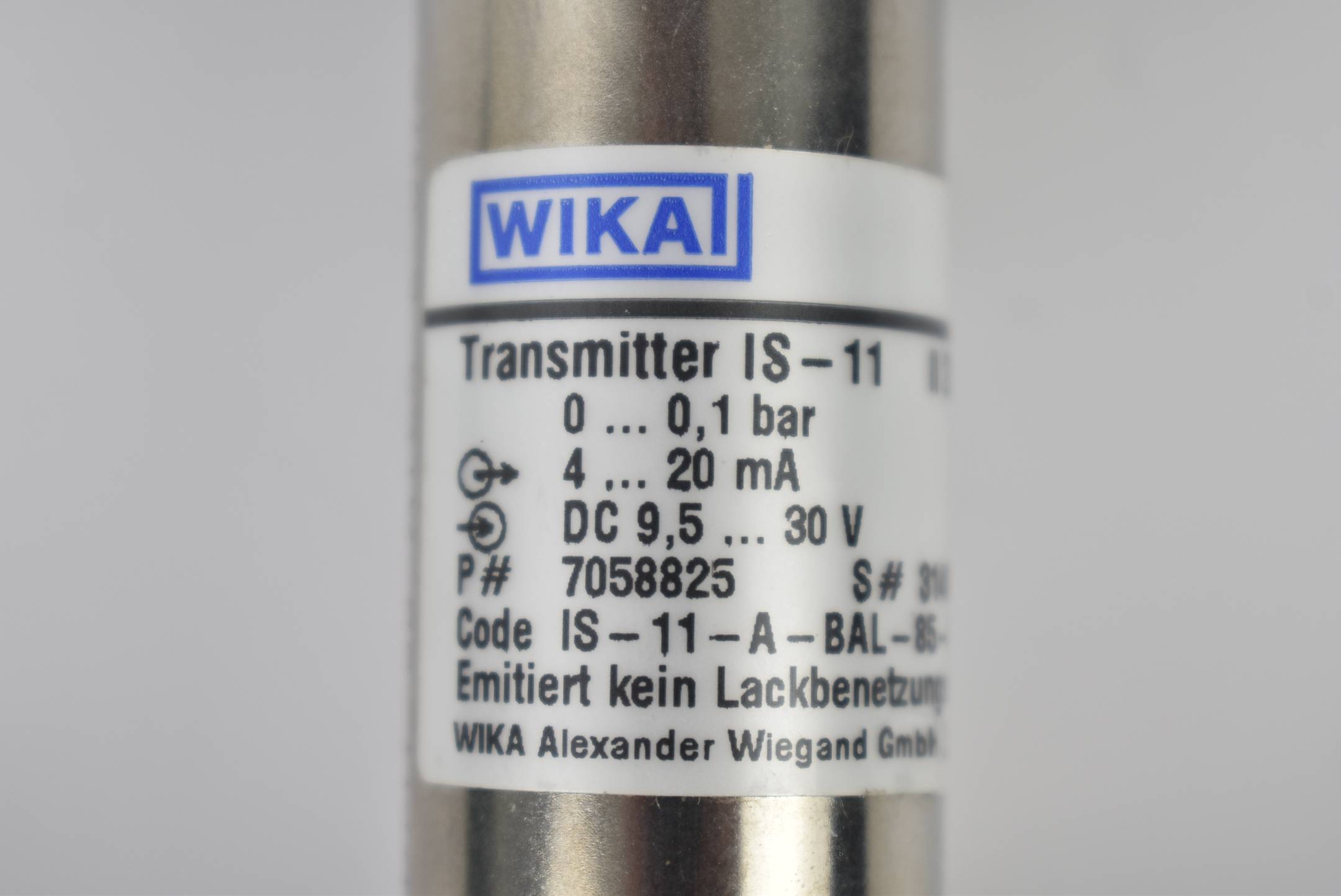 Wika DMT 99 ATEX E 017 X  Transmitter IS-11-A-BAL-85-L*GAZUL-ZZZ