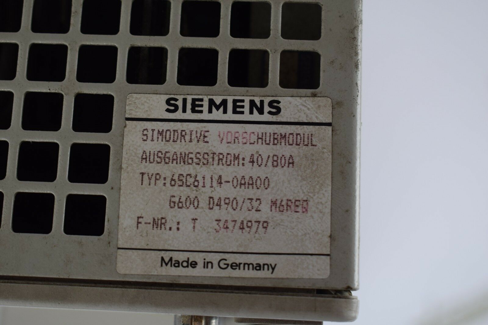 Siemens simodrive 611 6SC6114-0AA00 ( 6SC6 114-0AA00 ) inkl. 6SC6110-0EA00