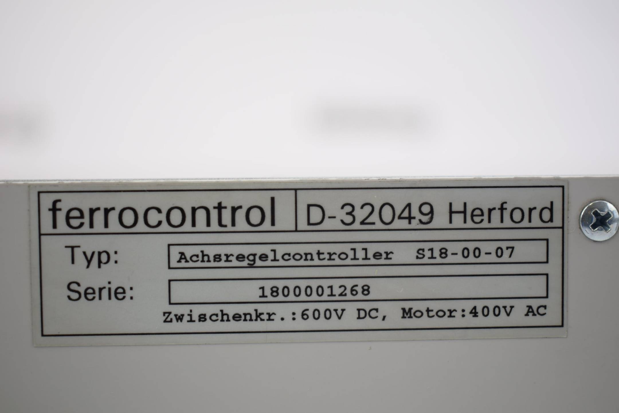 Ferrocontrol Achsregelcontroller S18-00-07