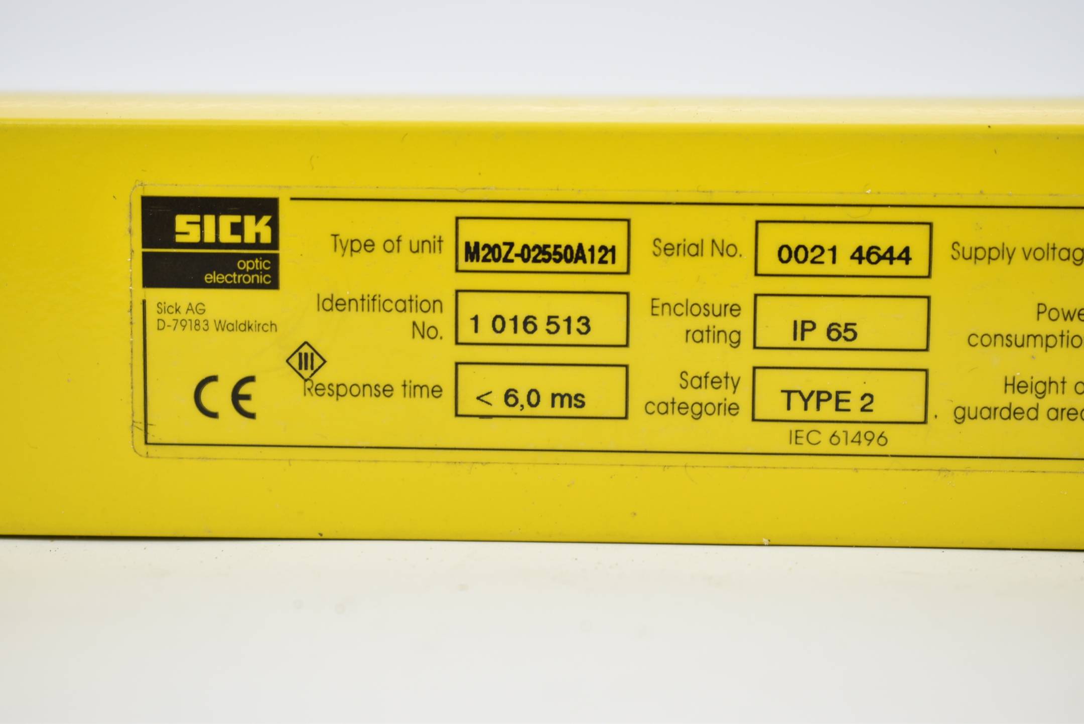 Sick Mehrstrahl Sicherheitslichtschranken M20Z-02550A121 ( 1016513 )