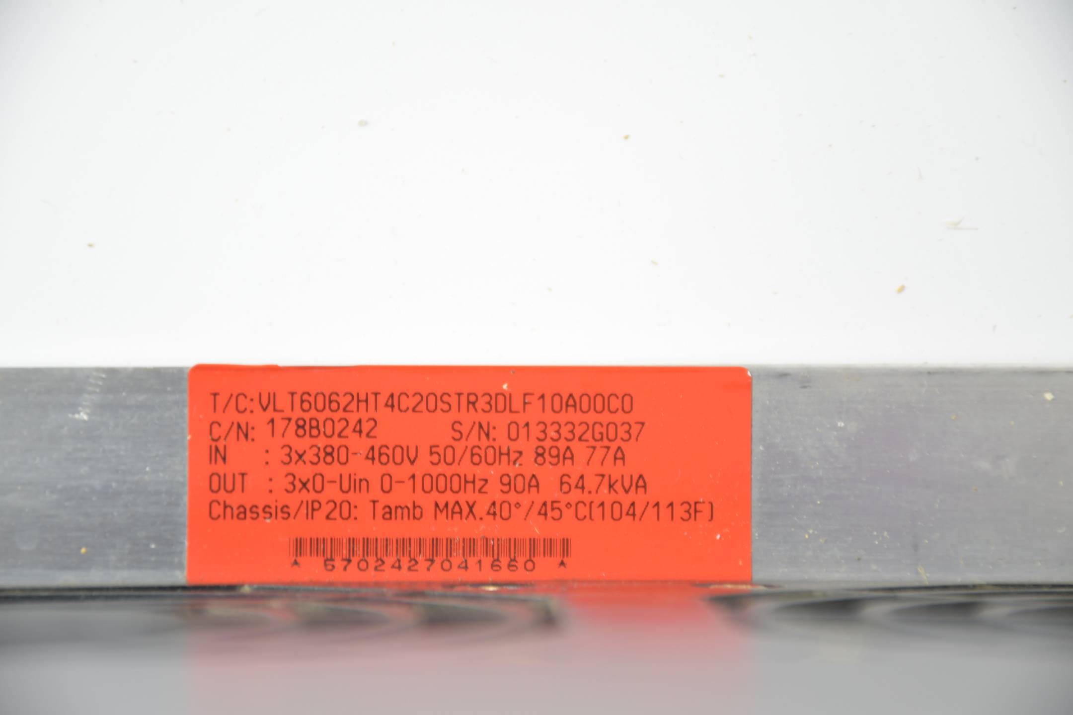 Danfoss VLT®6000 HVAC Frequenzumrichter VLT6062HT4C20STR3DLF10A00C0 ( 178B0242 )