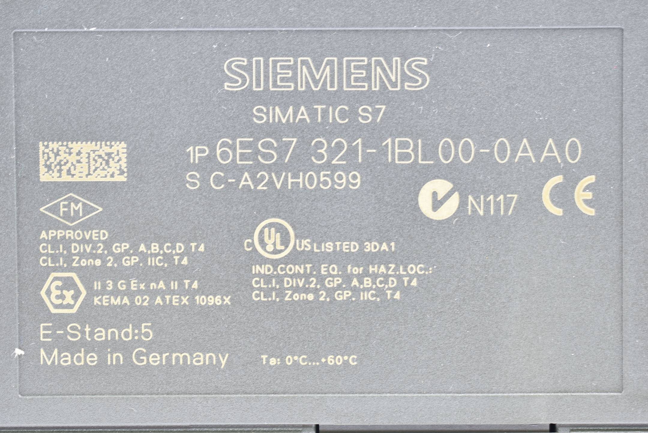 Siemens Simatic S7-300 SM321 6ES7321-1BL00-0AA0 ( 6ES7 321-1BL00-0AA0 ) E1-5
