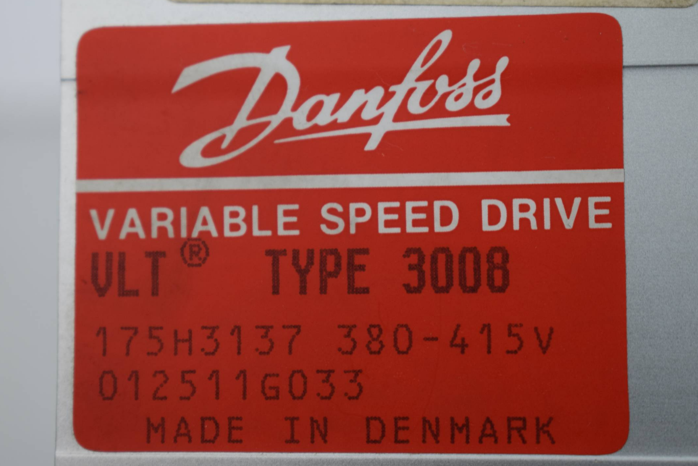 Danfoss VLT Type 3008 Variable Speed Drive Frequenzumrichter 175H3137 380-415V