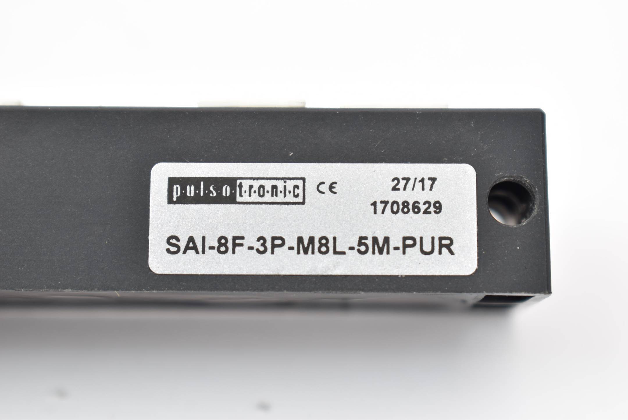 Pulsotronic Sensor-Aktor-Verteiler 15-30VDC 6A SAI-8F-3P-M8L-5M-PUR