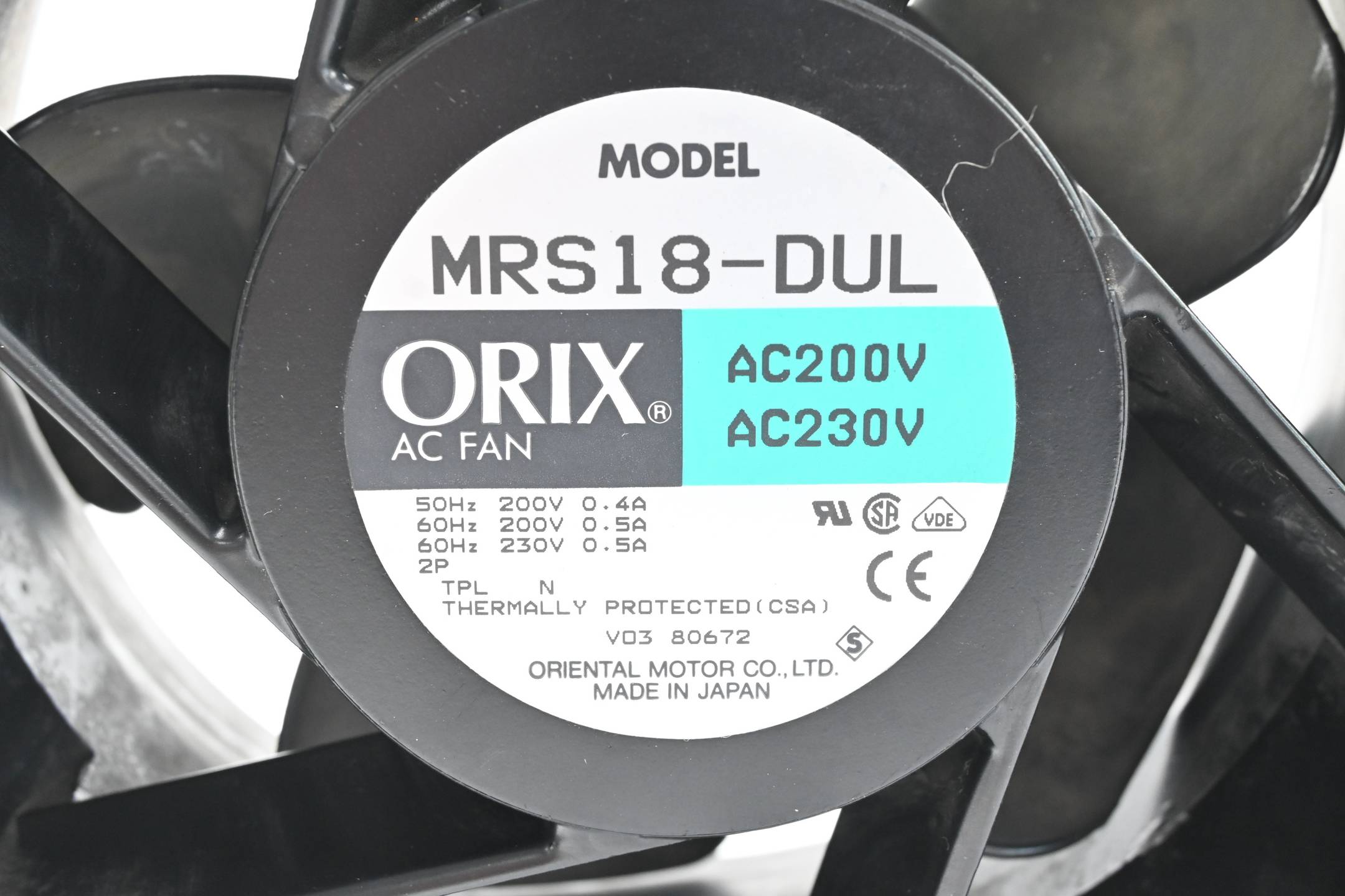 Oriental Motor Orix AC Lüfter MRS18-DUL 