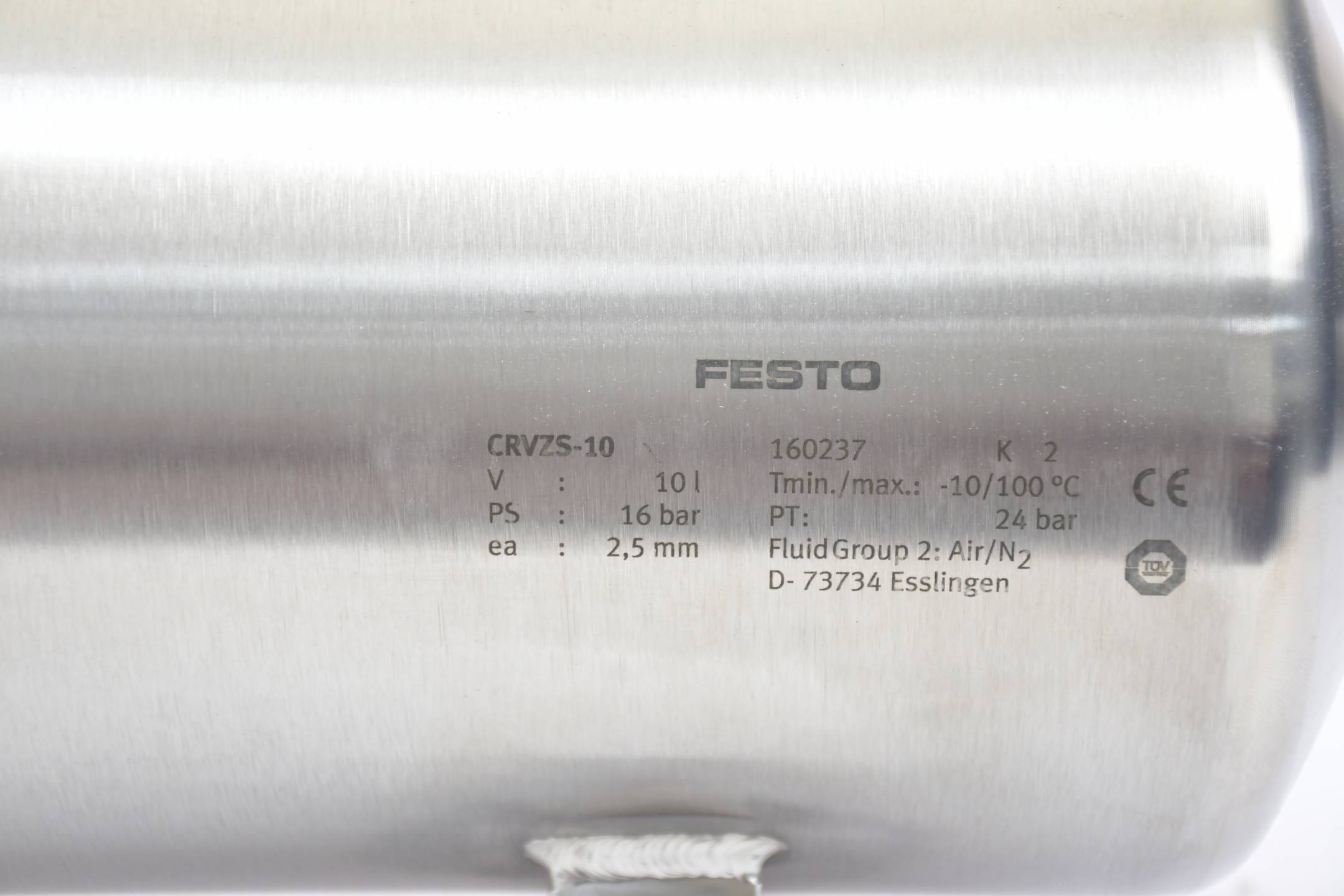 Festo Druckluftspeicher 10L CRVZS-10 ( 160237 )