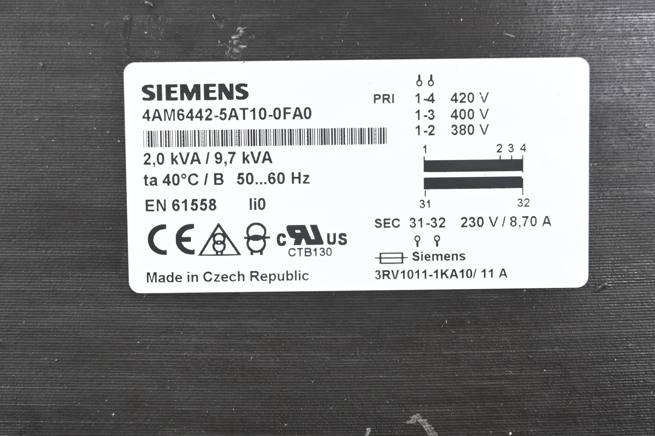 Siemens Sitas Transformator 4AM6442-5AT10-0FA0 ( 4AM6 442-5AT10-0FA0 )