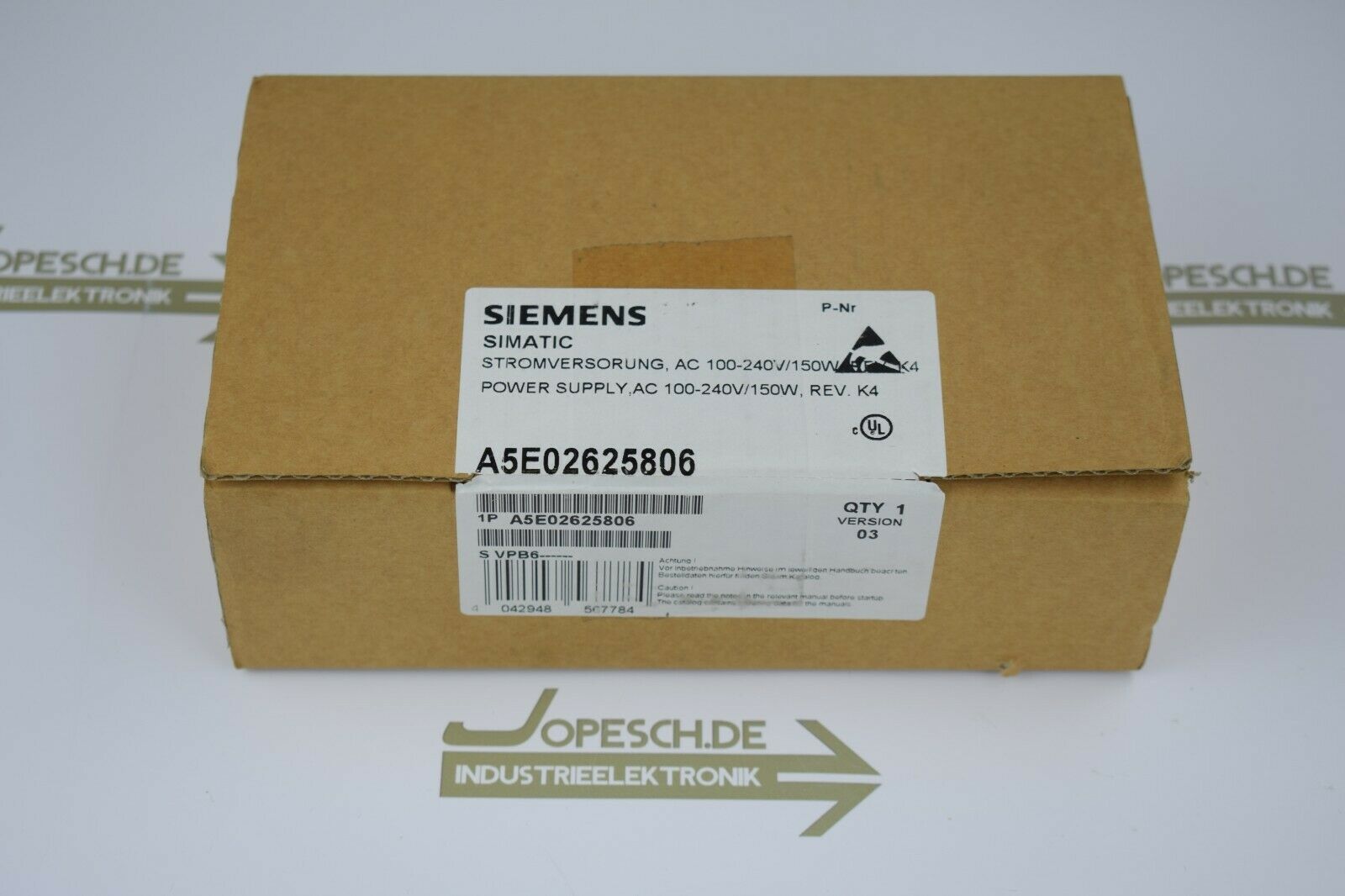Siemens simatic power supply AC 100-240V / 150W A5E02625806