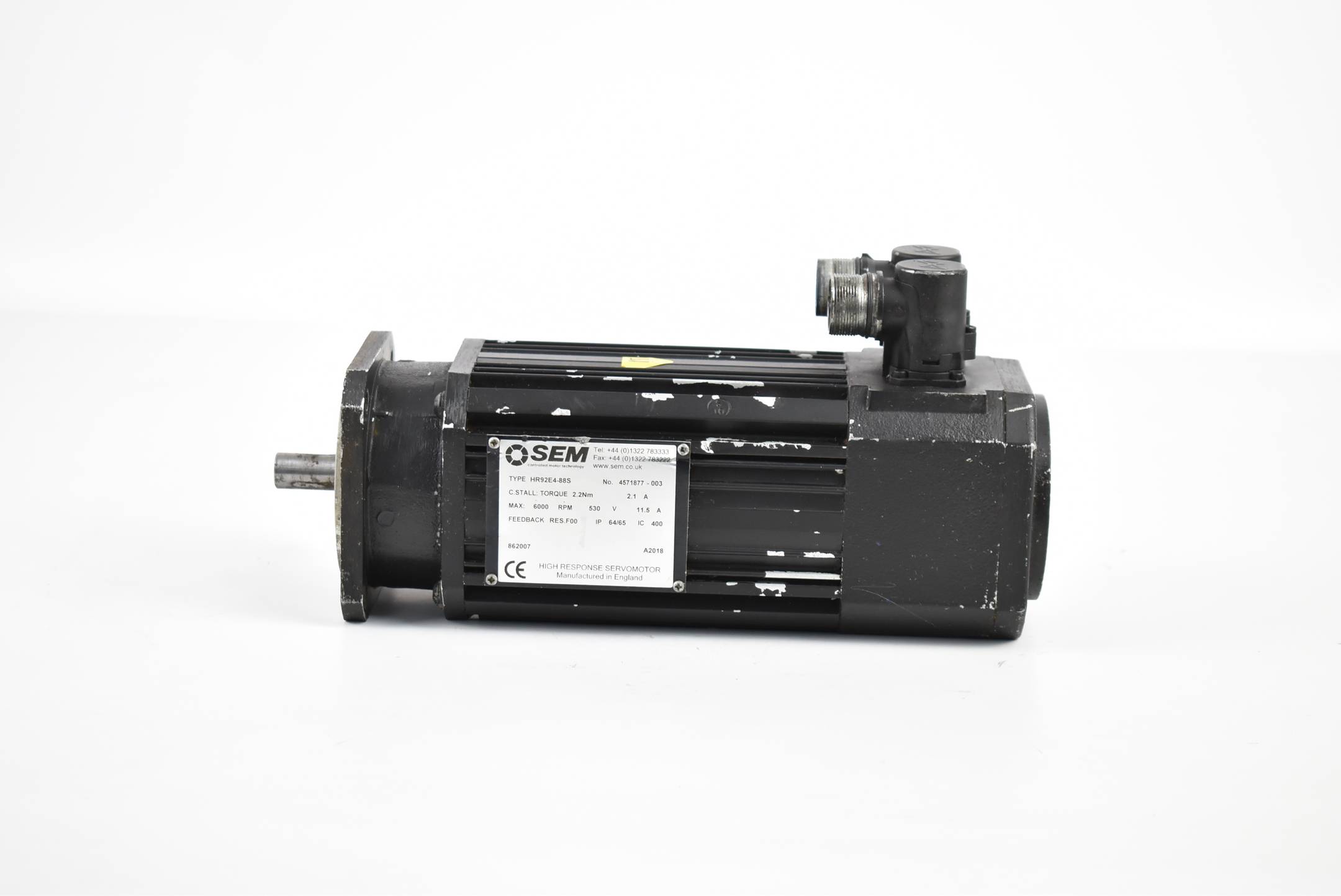 SEM Servomotor 2,2Nm 2,1A 6000rpm 530V HR92E4-88S