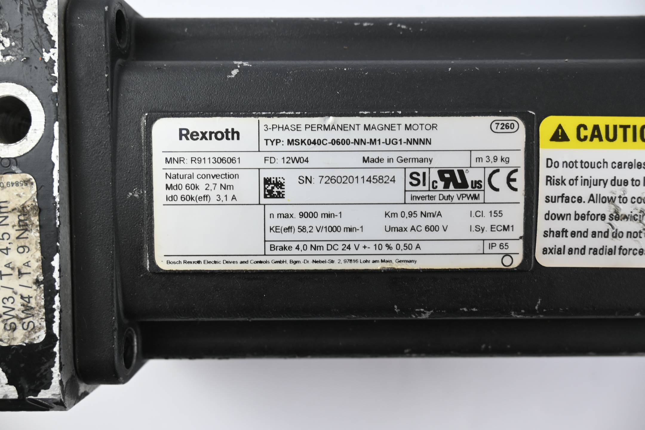 Rexroth Servomotor MSK040C-0600-NN-M1-UG1-NNNN ( R911306061 )