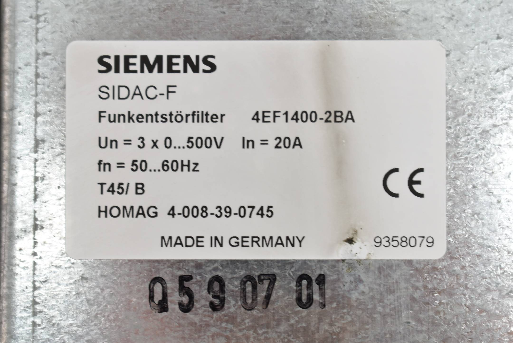 KEB Combivert 13.F4.C1E-4A01 V1.4 inkl. Siemens sidac-F 4EF1400-2BA