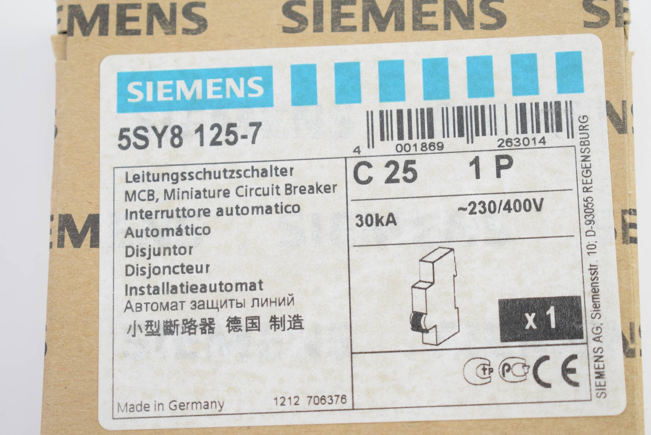 Siemens Leistungsschutzschalter 5SY8 125-7 ( 5SY8125-7 )