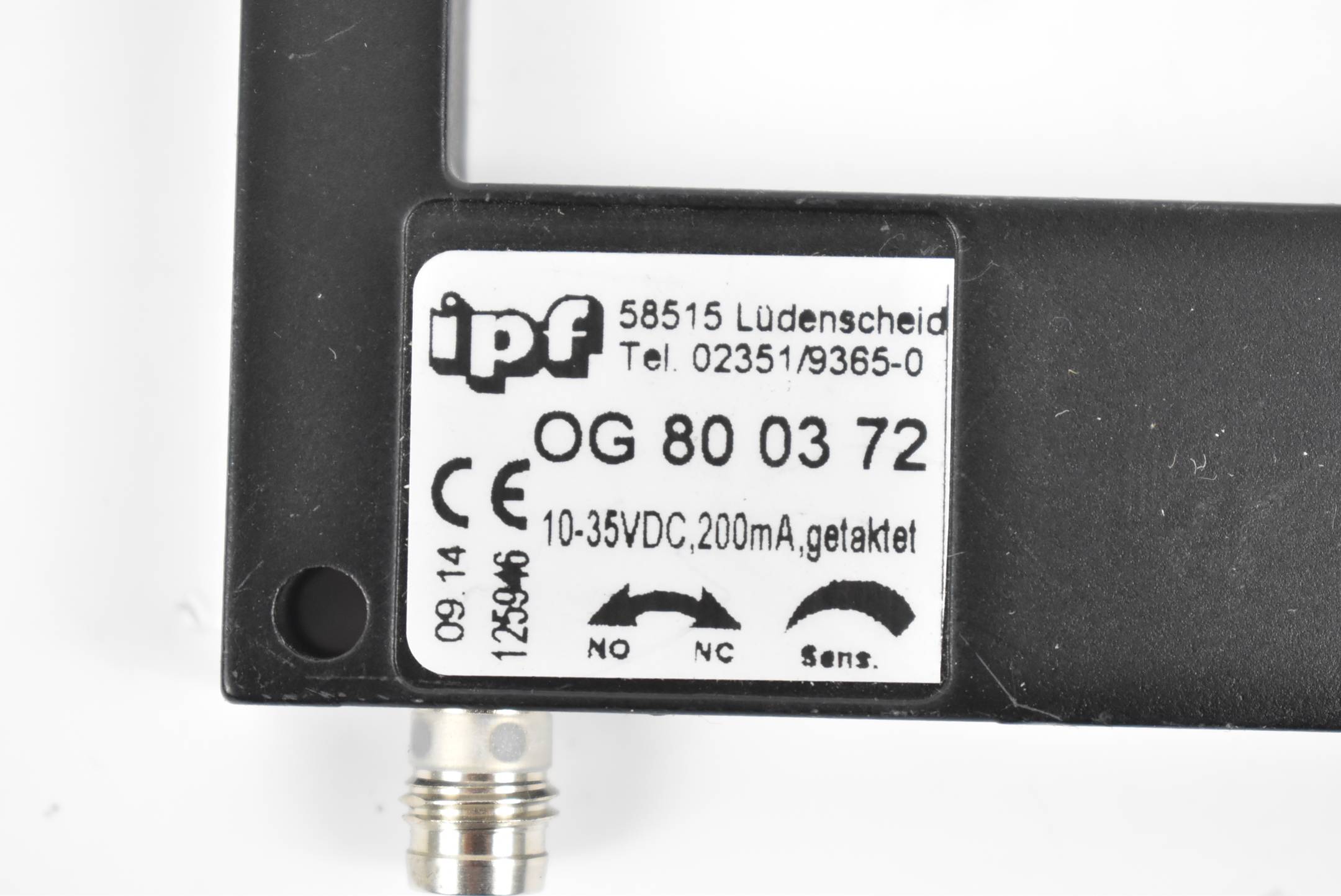 ipf Gabel-/Winkellichtschranke OG 80 03 72 ( OG800372 ) 10-35VDC 200mA