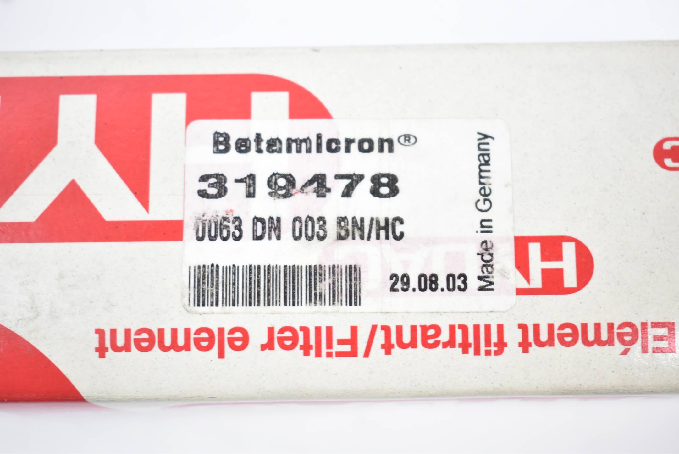 Hydac Filterelement 319478 ( 0063 DN 003 BN/HC )