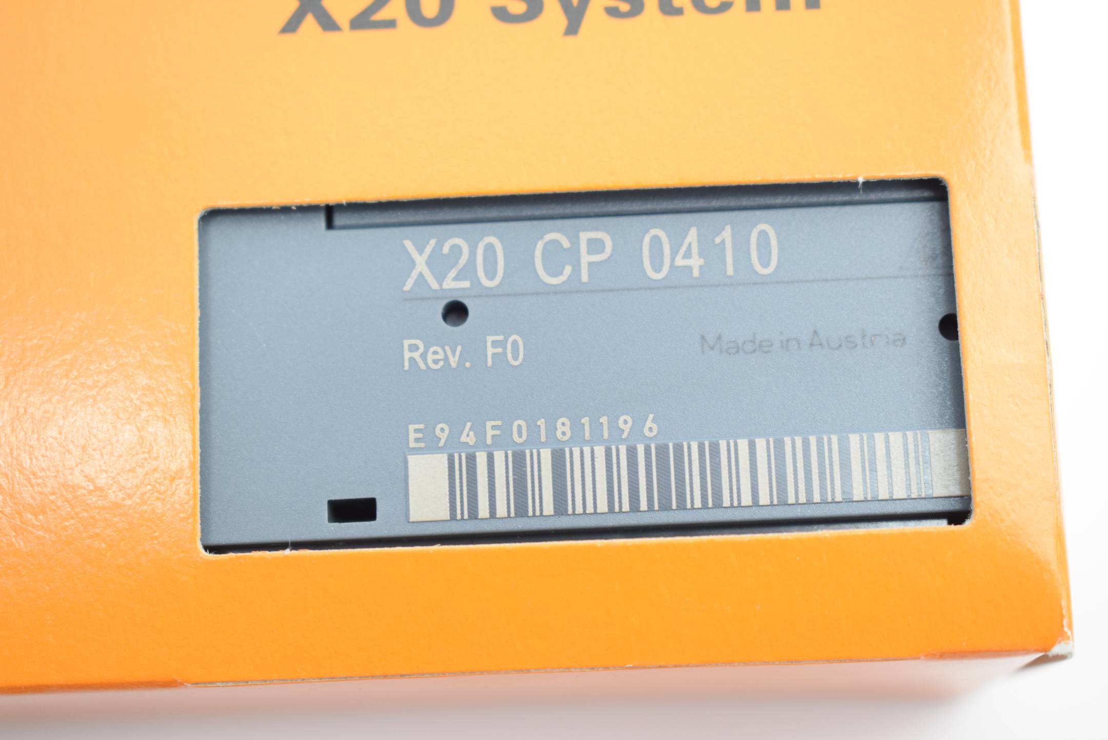 B&R X20 System X20 CP 0410 ( X20CP0410 ) Rev. F0
