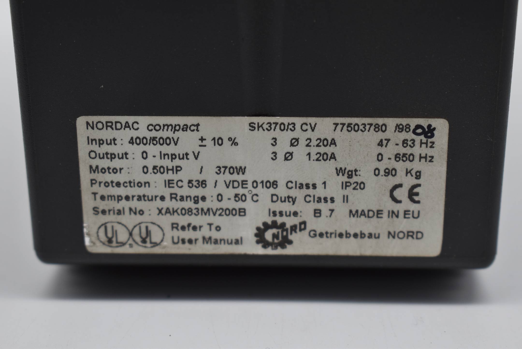 NORDAC compact SK370/3 CV 77503780 /98