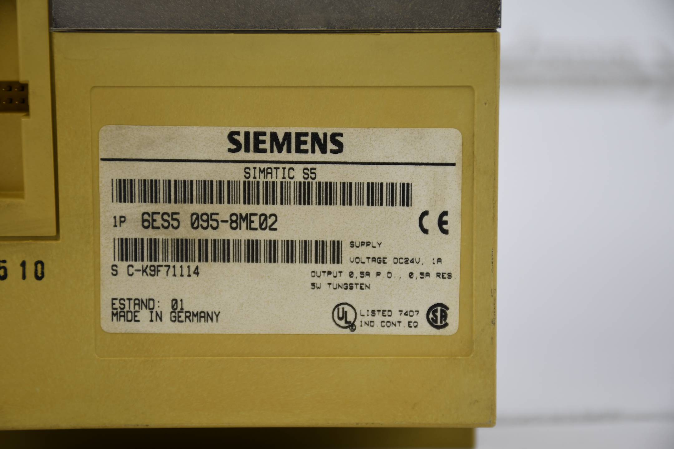 Siemens simatic S5 S5-95U compact unit 6ES5 095-8ME02 ( 6ES5095-8ME02 ) E1