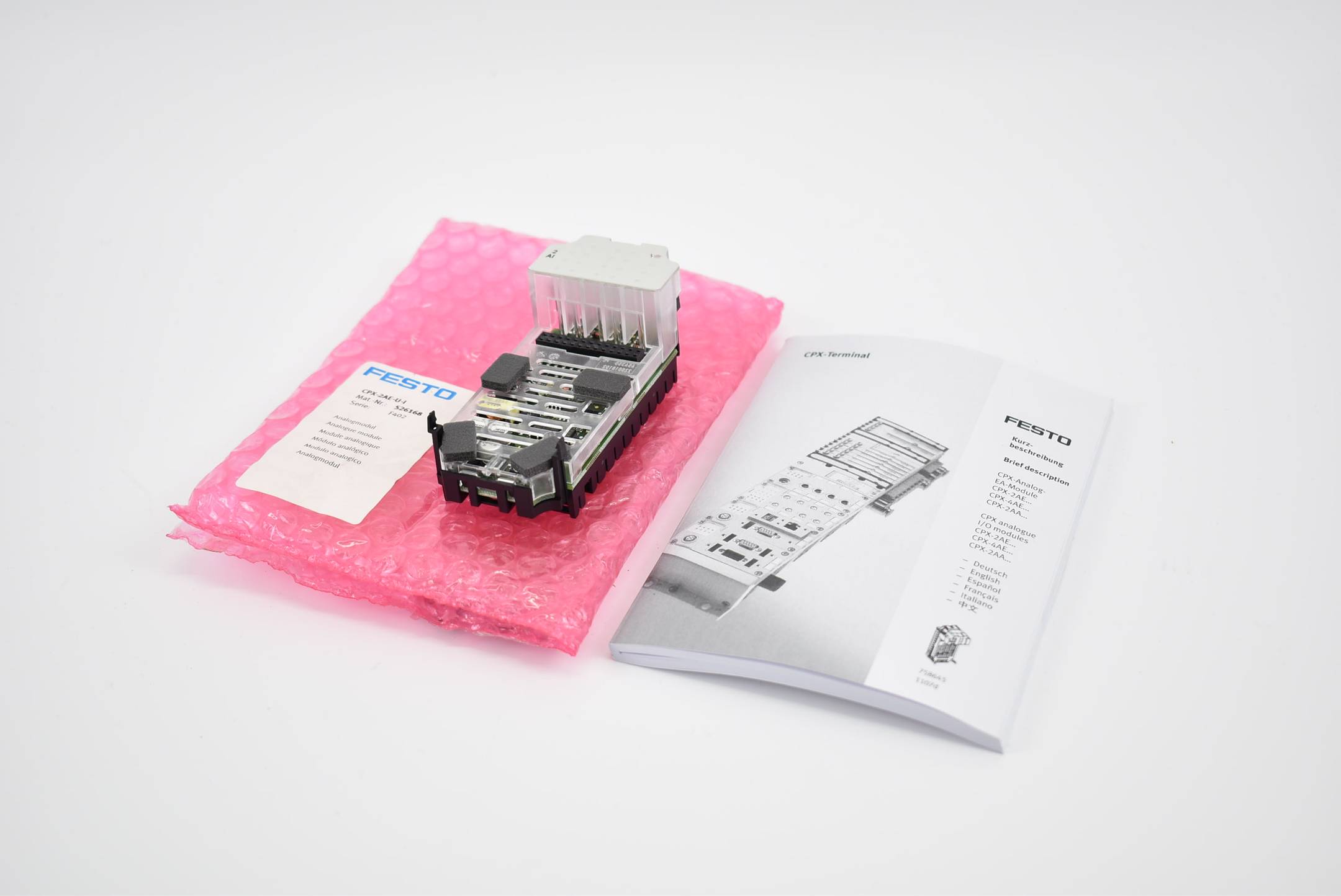 Festo CXP-Terminal Analogmodul 4ms 18-30V 24V 50mA CPX-2AE-U-I ( 526168 )