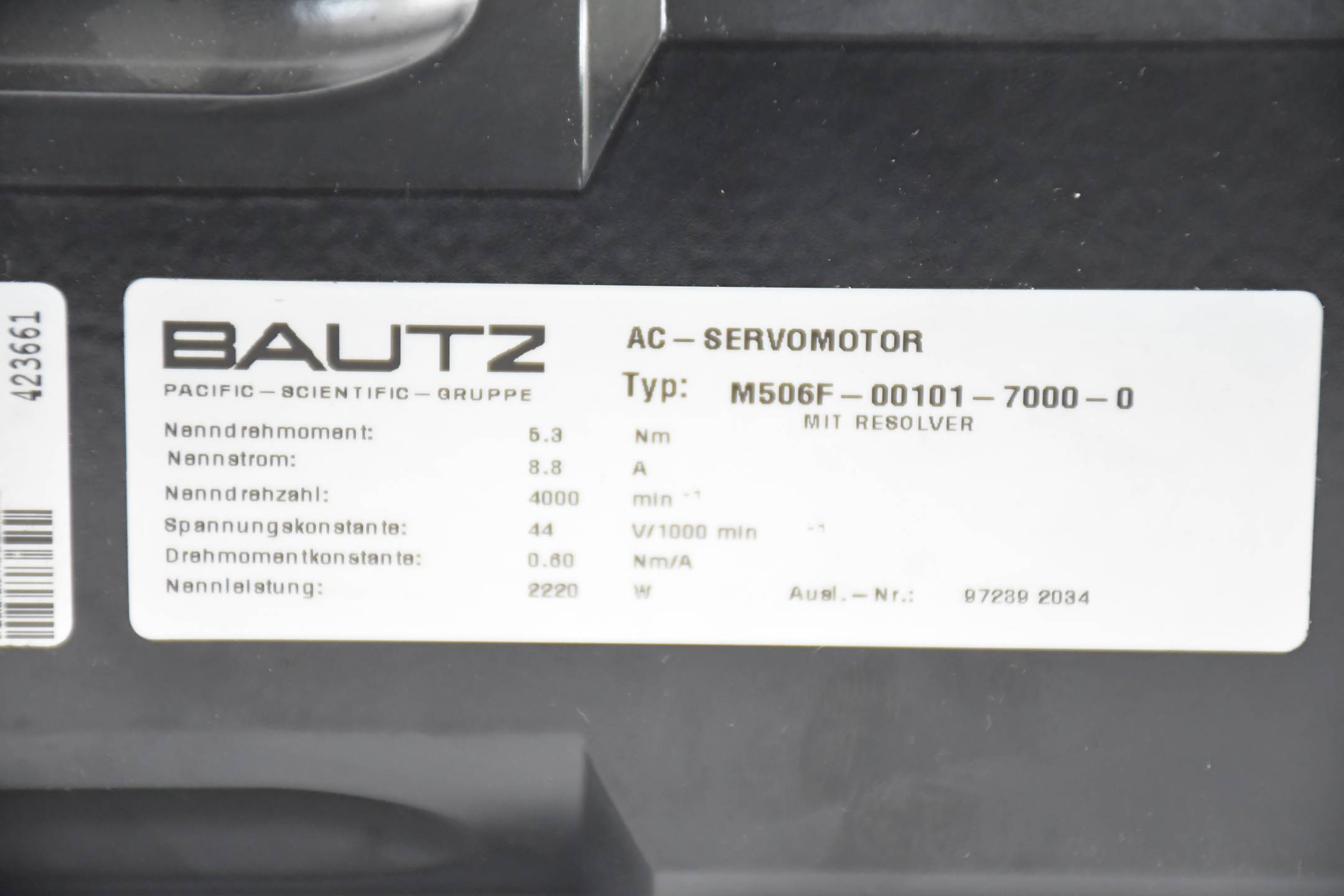 Bautz AC-Servomotor M506F-00101-7000-0