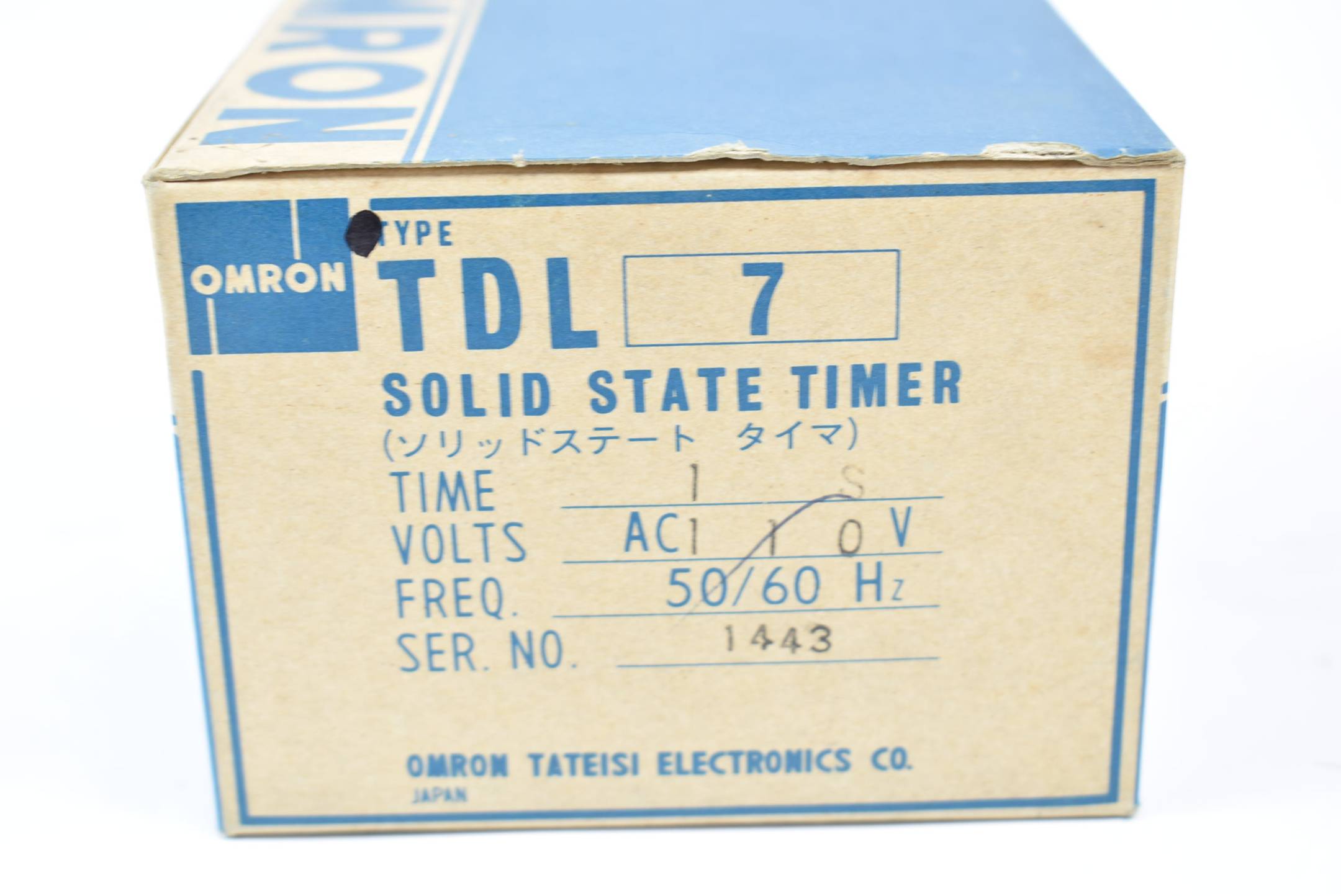 Omron Solid State Timer TDL-7 1s 110VAC