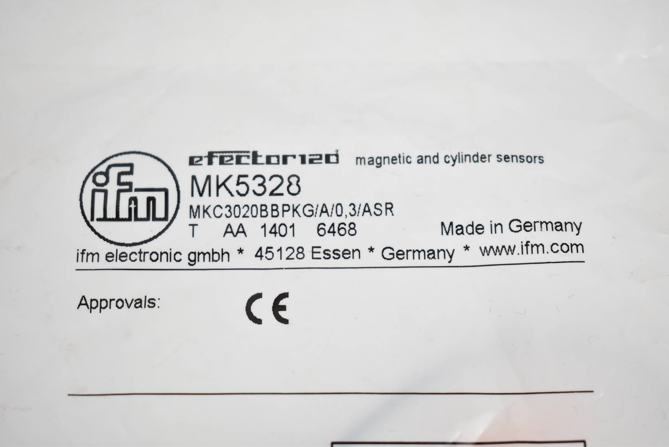 ifm electronic C-Nut-Zylindersensor MK5328 MKC3020BBPKG/A/0,3/ASR