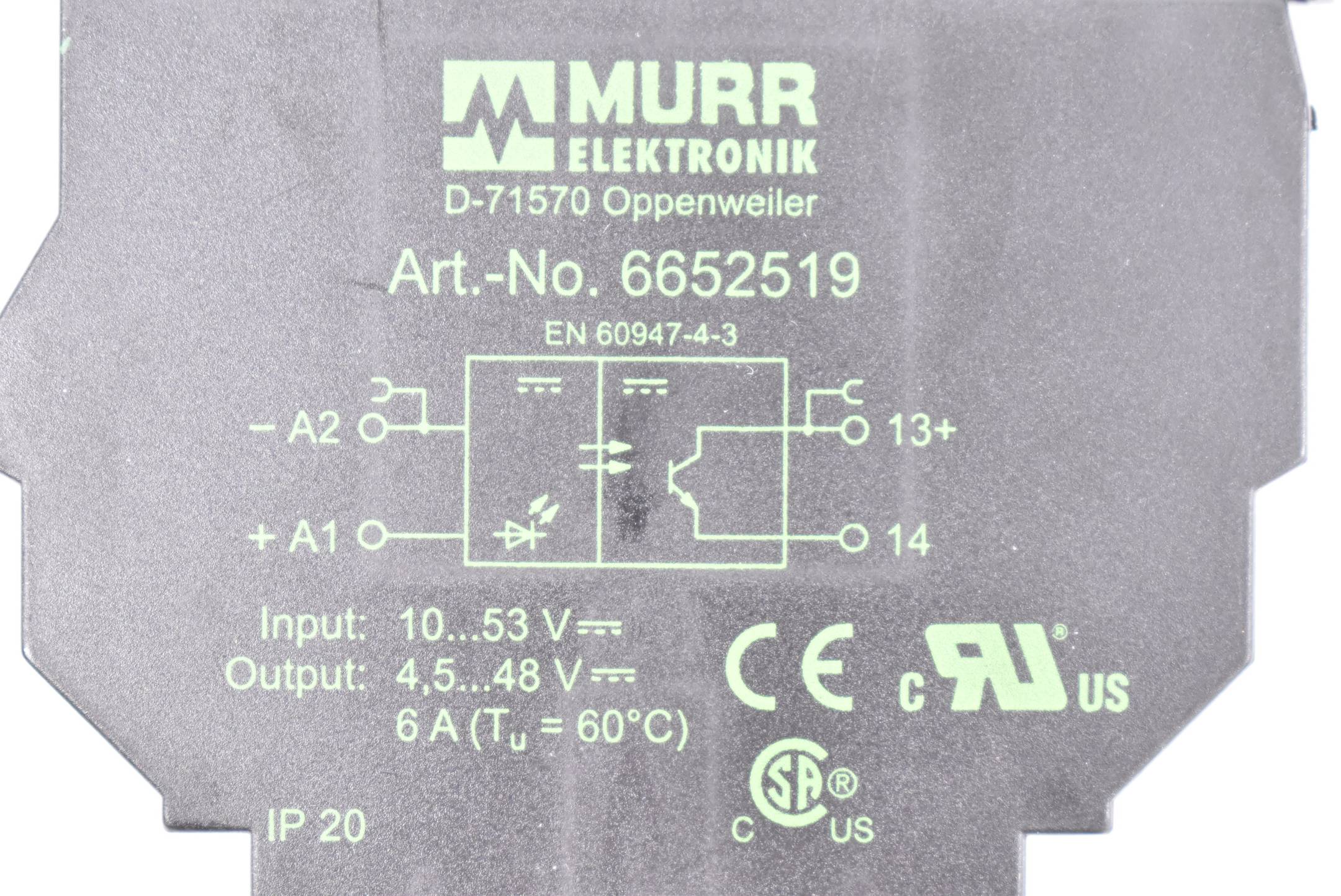 Murr Elektronik Optokopplermodul 6652519 