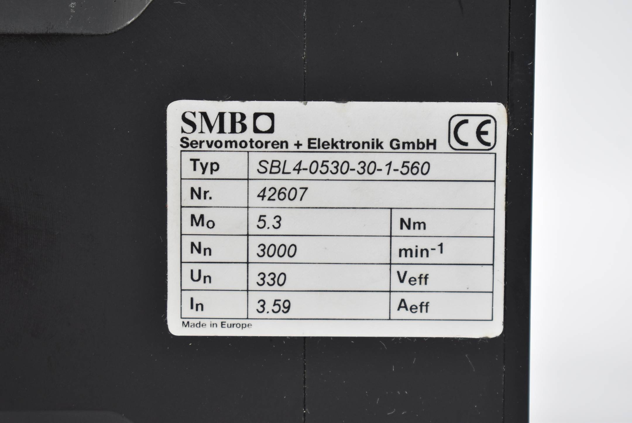 SMB Servomotor SBL4-0530-30-1-560 ( 42607 )