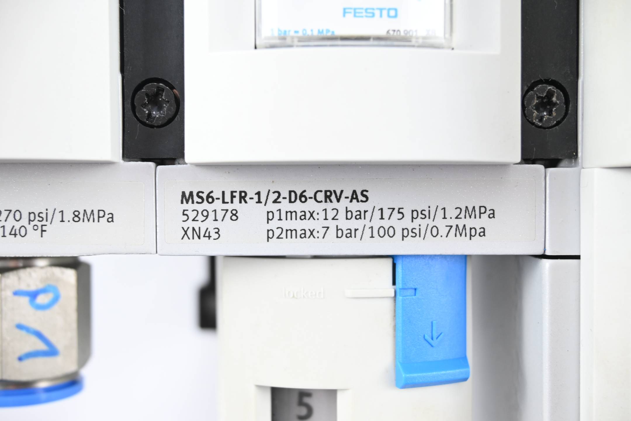 Festo Wartungseinheit MSB6 ( 531030 ) MS6-SV-1/2-E-10V24-AD1  562580