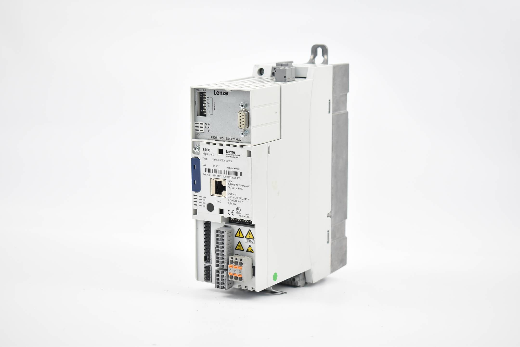 Lenze Frequenzumrichter 8400 HighLine C E84AVHCE7512SX0 ( 0,75kW )
