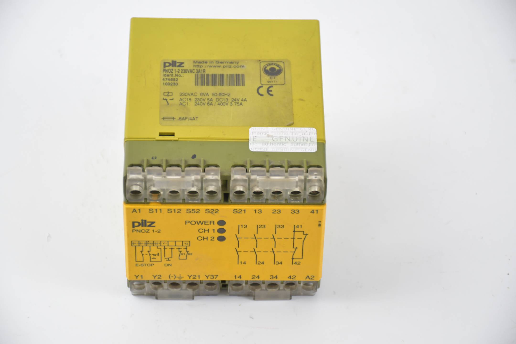 pilz Sicherheitsschaltgerät PNOZ 1-2 230VAC 3A1R ( 474652 ) 