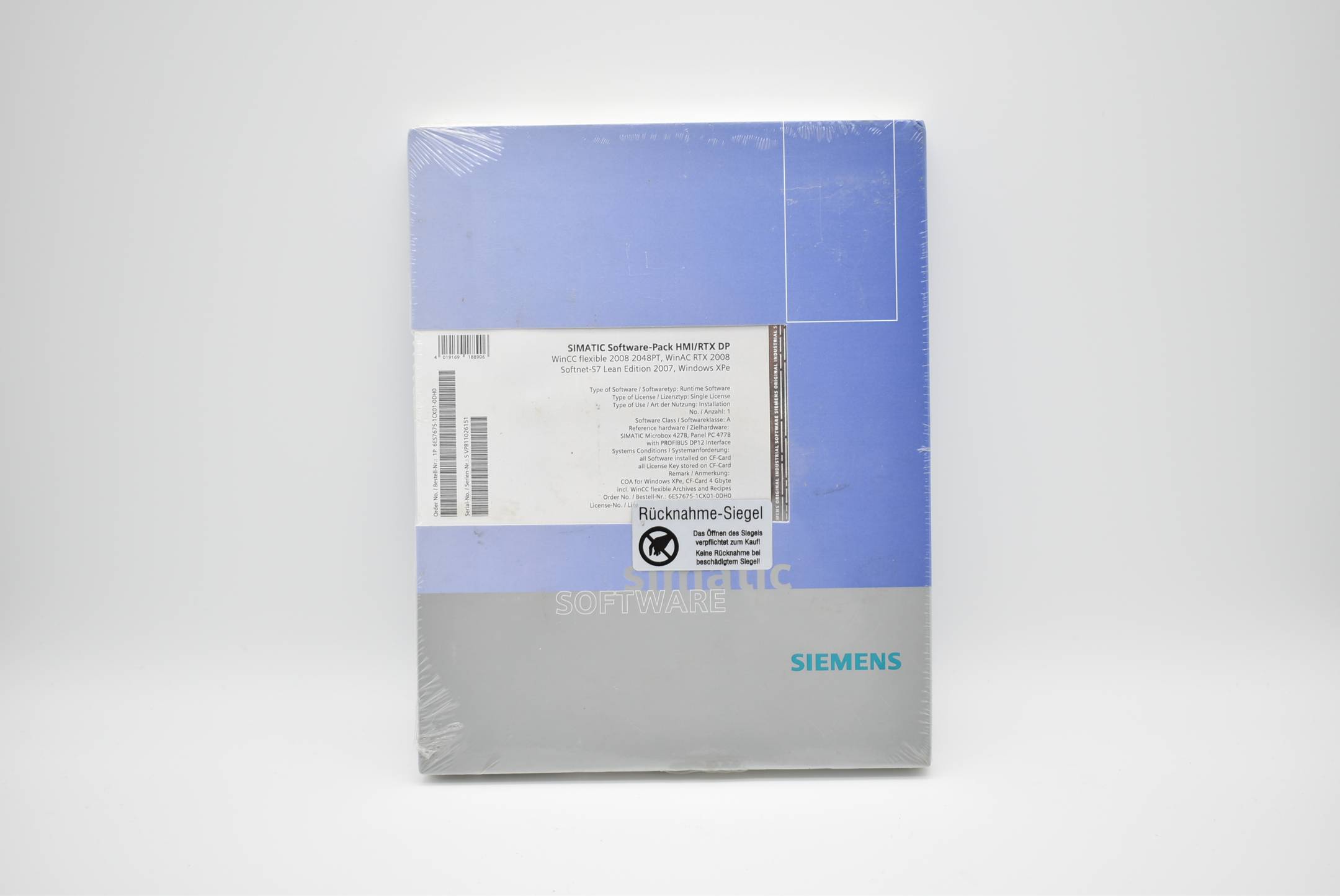 Siemens simatic Software-Pack HMI/RTX DP 6ES7675-1CX01-0DH0