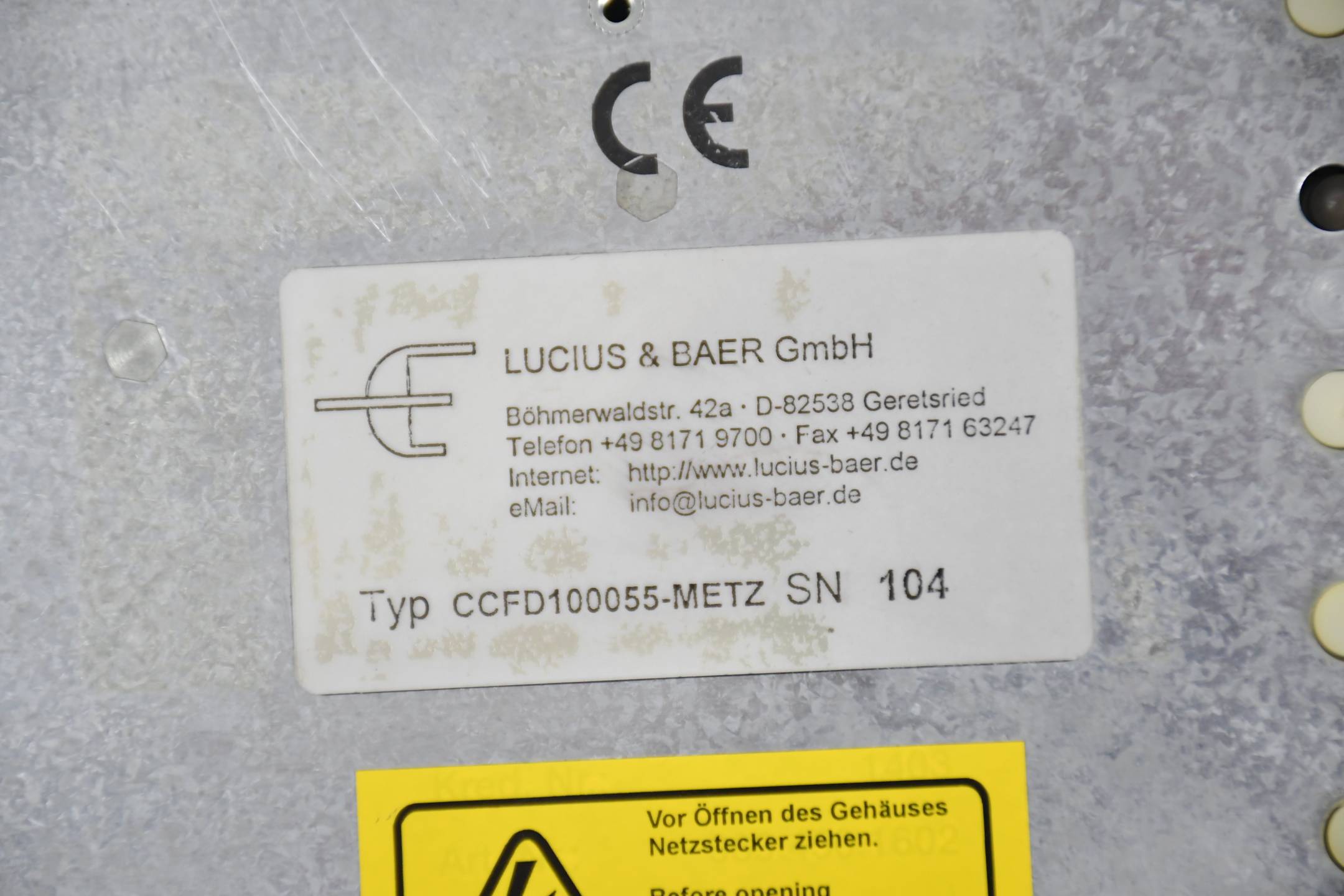 Lucius & Baer Touch-Panel CCFD100055-METZ