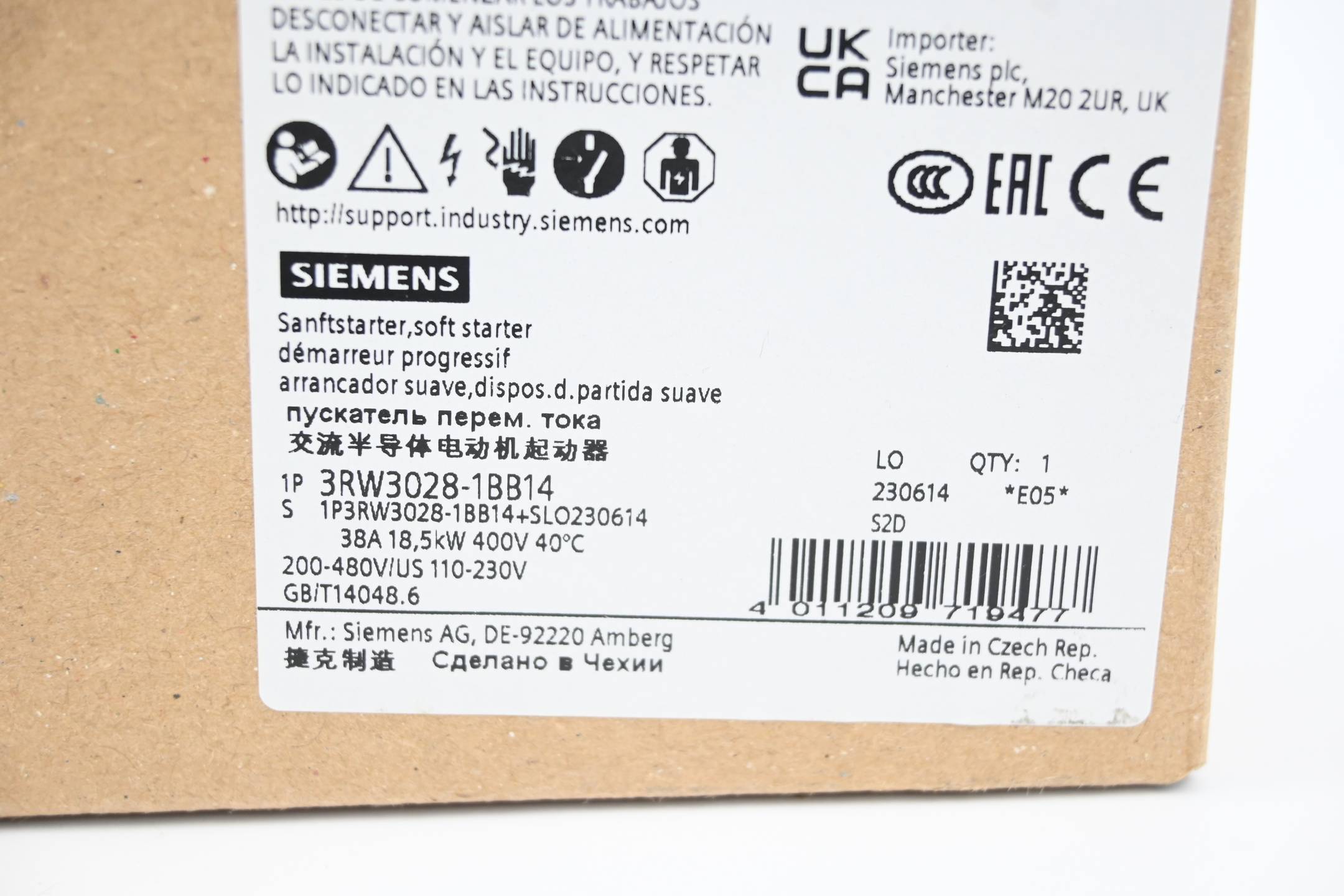Siemens Sirius Sanftstarter 3RW3028-1BB14 ( 3RW3 028-1BB14 )