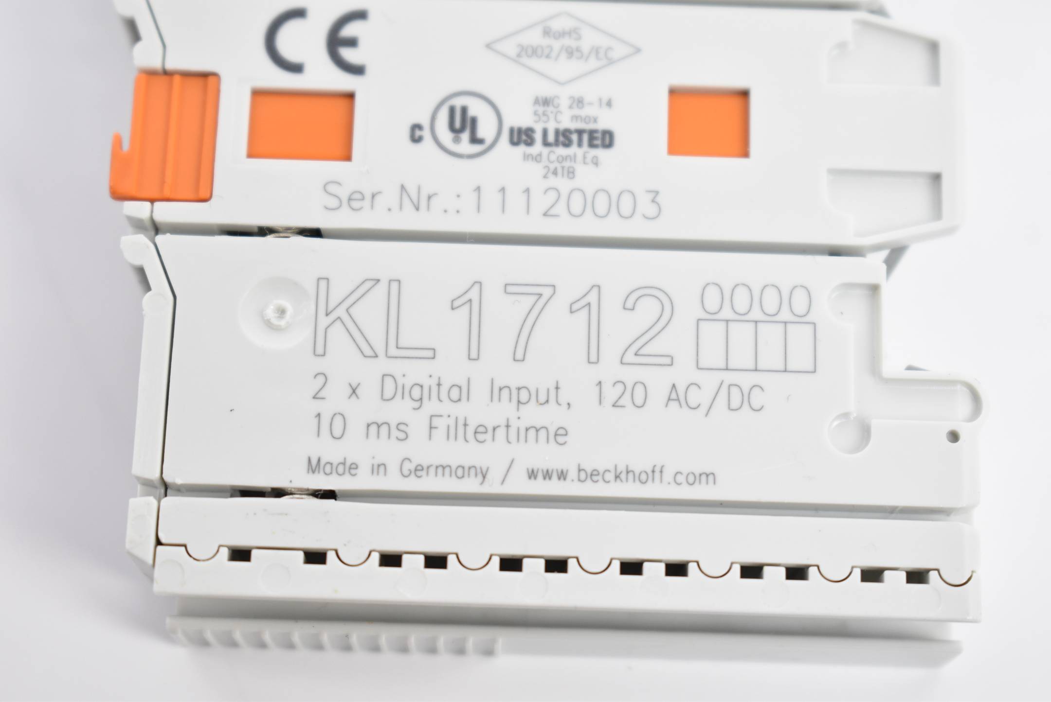 Beckhoff Busklemme 2 Kanal Digital Eingang KL1712