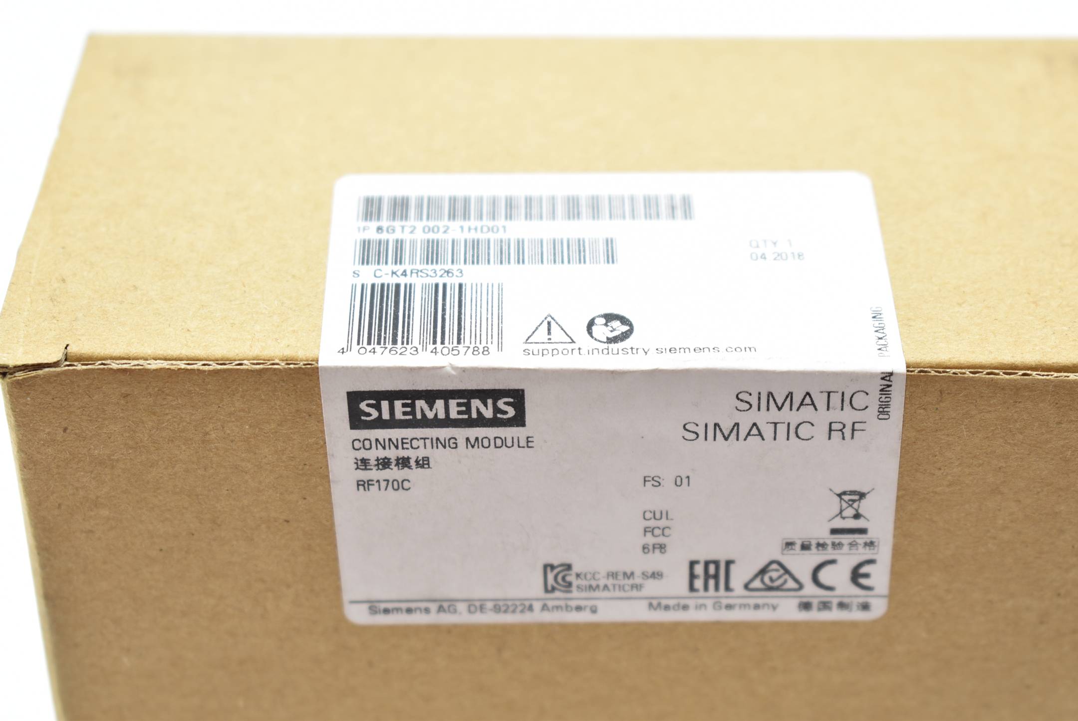 Siemens simatic RF Connecting Module 6GT2 002-1HD01 ( 6GT2002-1HD01 ) FS.01