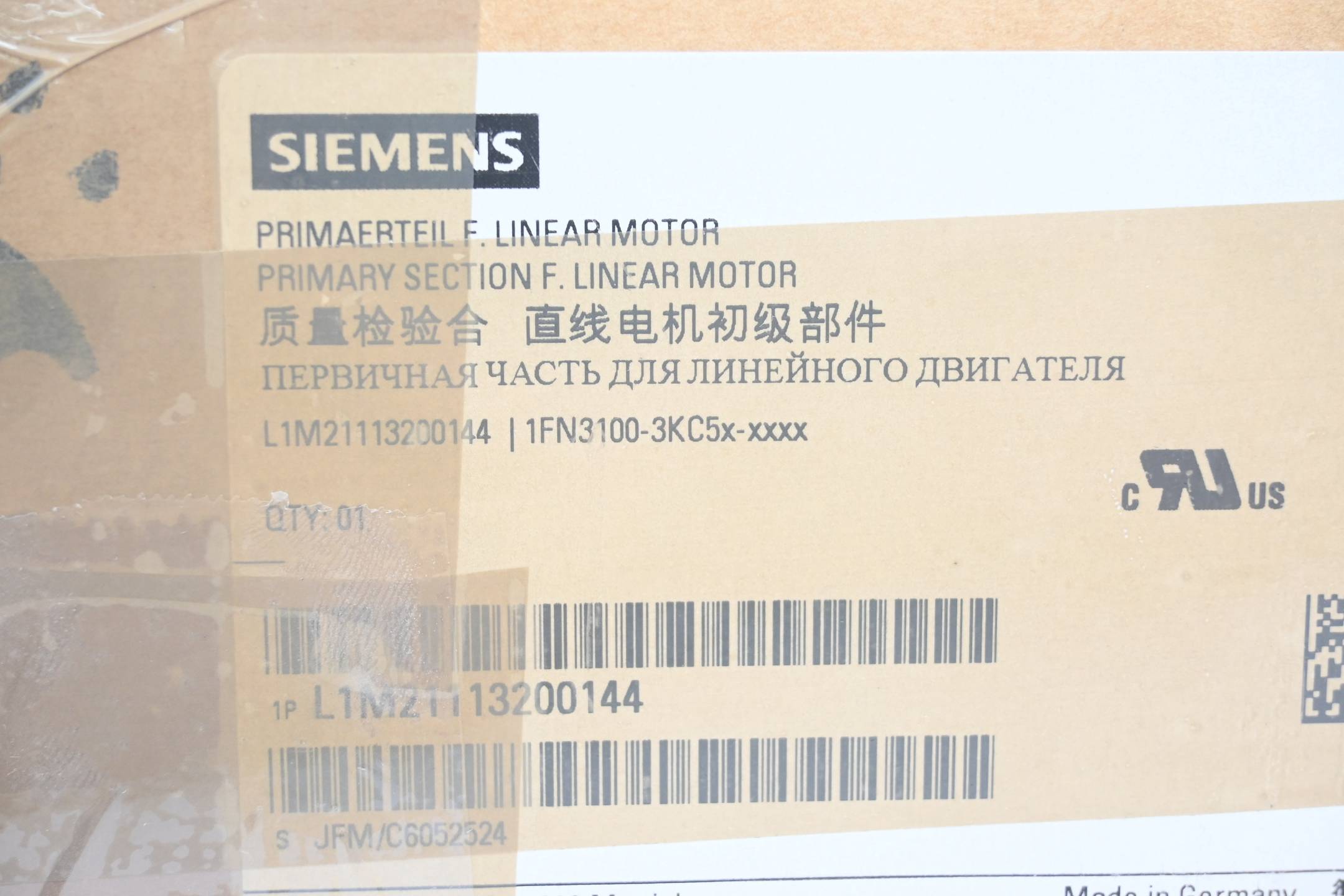 Siemens Primärteil für Linear Motor 1FN3100-3KC50-0SA0 ( 1FN3 100-3KC5x-xxxx ) 
