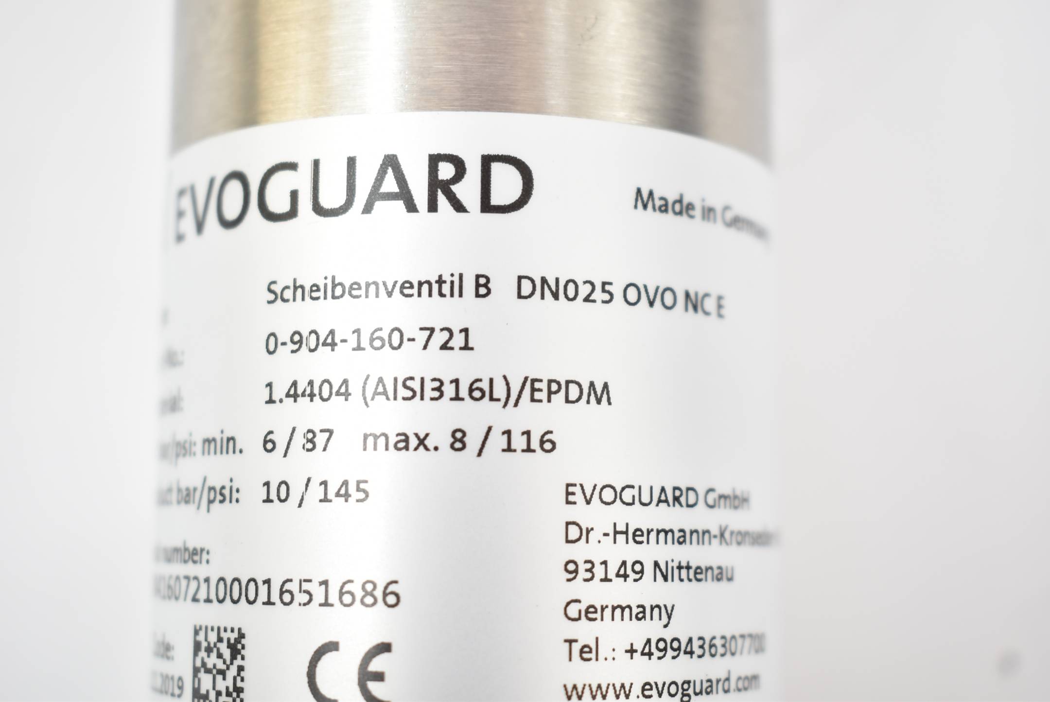 Evoguard Scheibenventil B DN025 OVO NC E ( 0-904-160-721 )