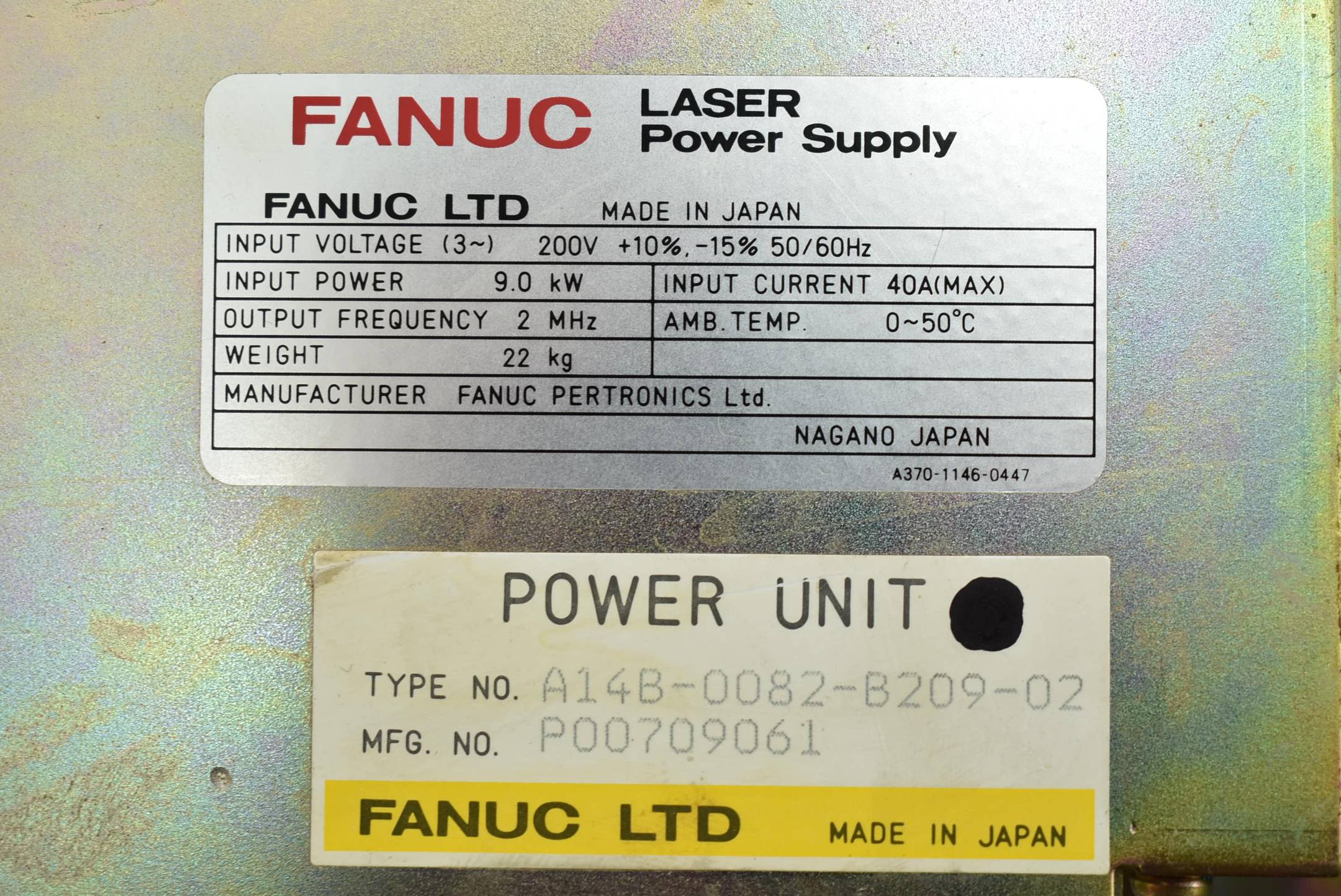 DEFEKT Fanuc LTD. Laser Stromversorgung A14B-0082-B209-02 ( A14B-0082-B209 )