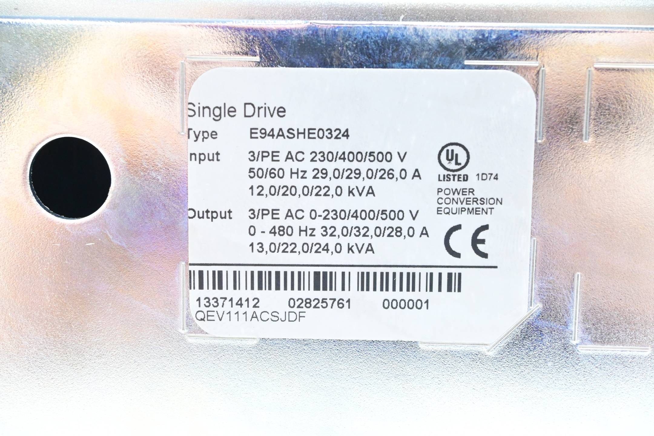 Lenze Umrichter Servo Drives 9400 Single Drive E94ASHE0324