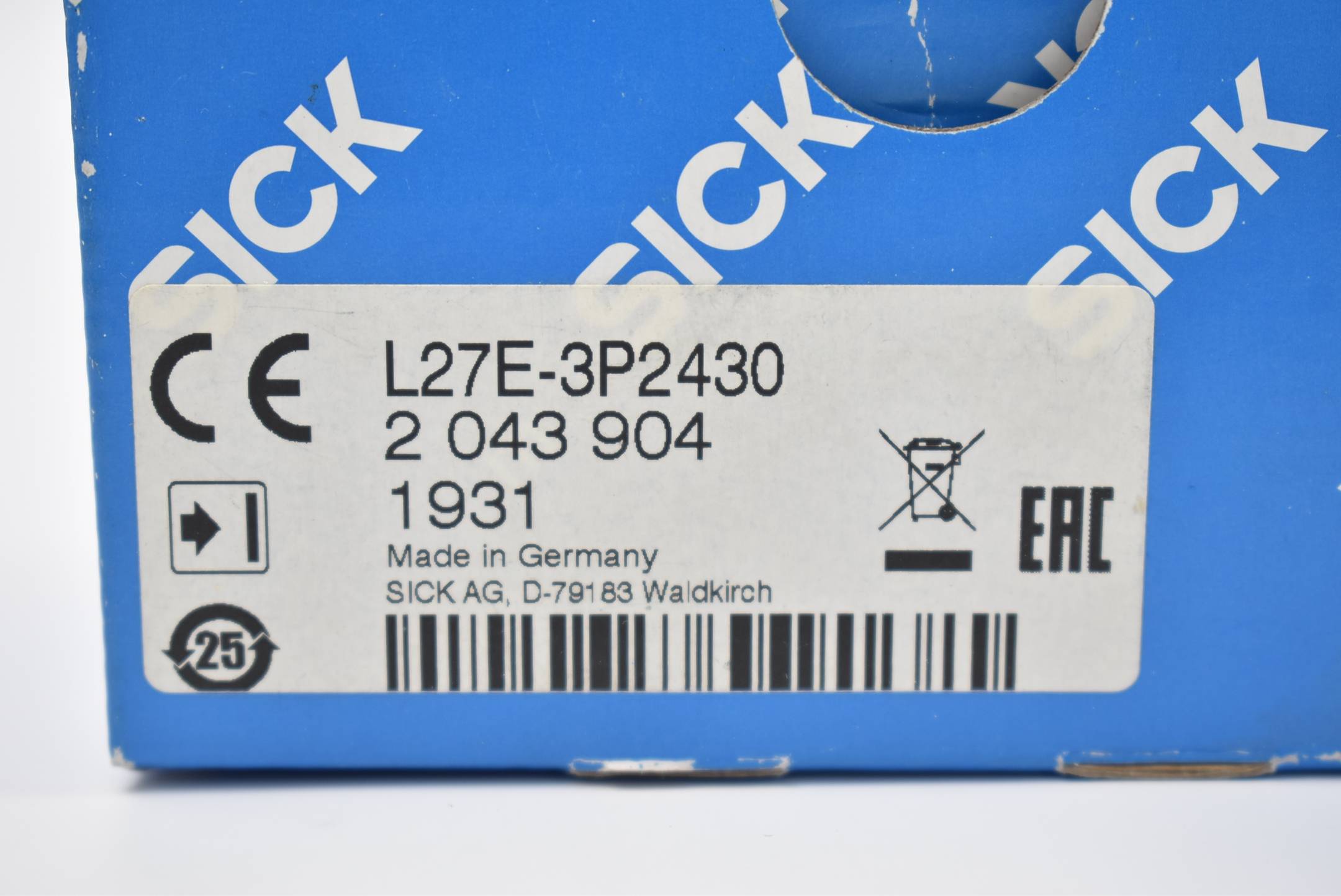 Sick Einstrahl-Sicherheitslichtschranke L27E-3P2430 ( 2043904 ) 24VDC
