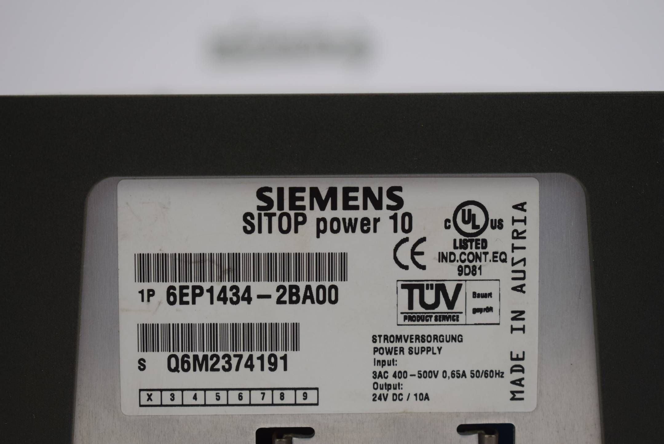 Siemens sitop power 10 Stromversorgung 6EP1434-2BA00 ( 6EP1 434-2BA00 )