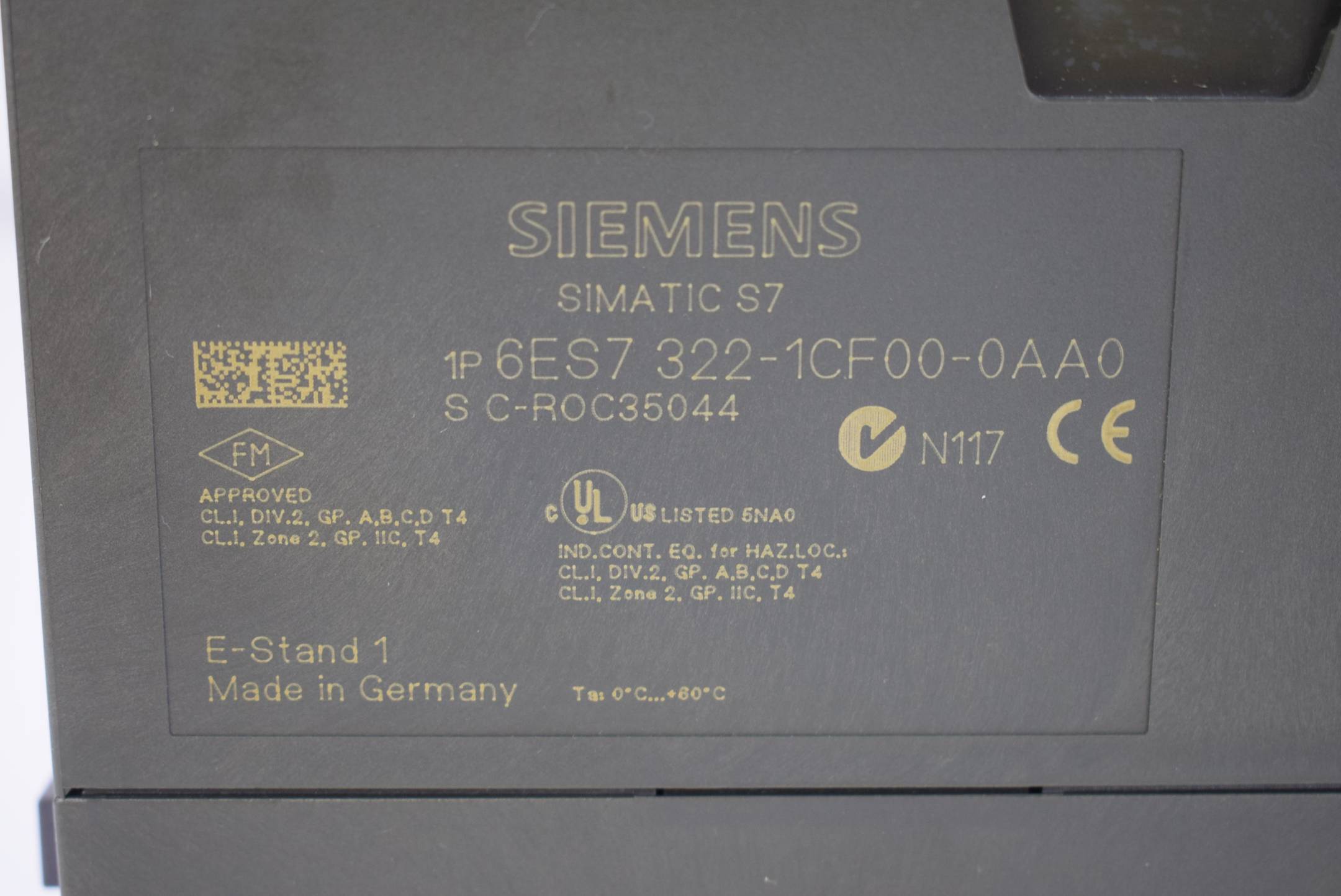 Siemens simatic S7-300 SM322 6ES7 322-1CF00-0AA0 ( 6ES7322-1CF00-0AA0 ) E1