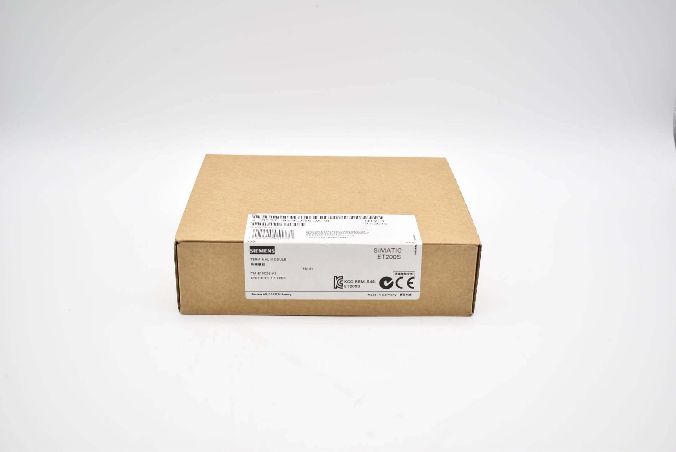 5x Siemens simatic ET 200S 6ES7 193-4CA50-0AA0 ( 6ES7193-4CA50-0AA0 )