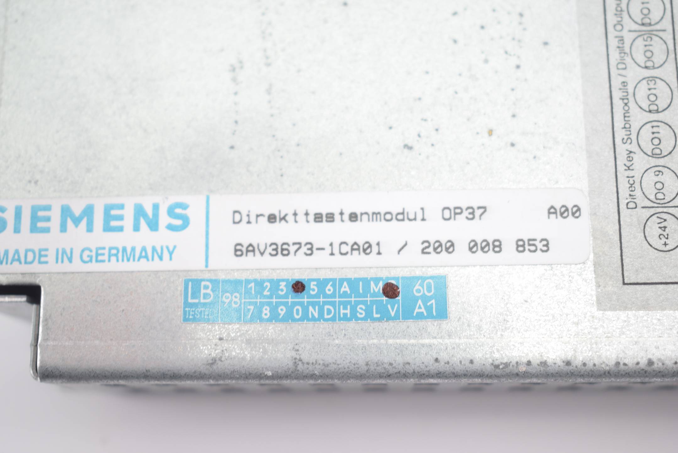 Siemens Direkttastenmodul OP37 6AV3673-1CA01 ( 6AV3 673-1CA01 )