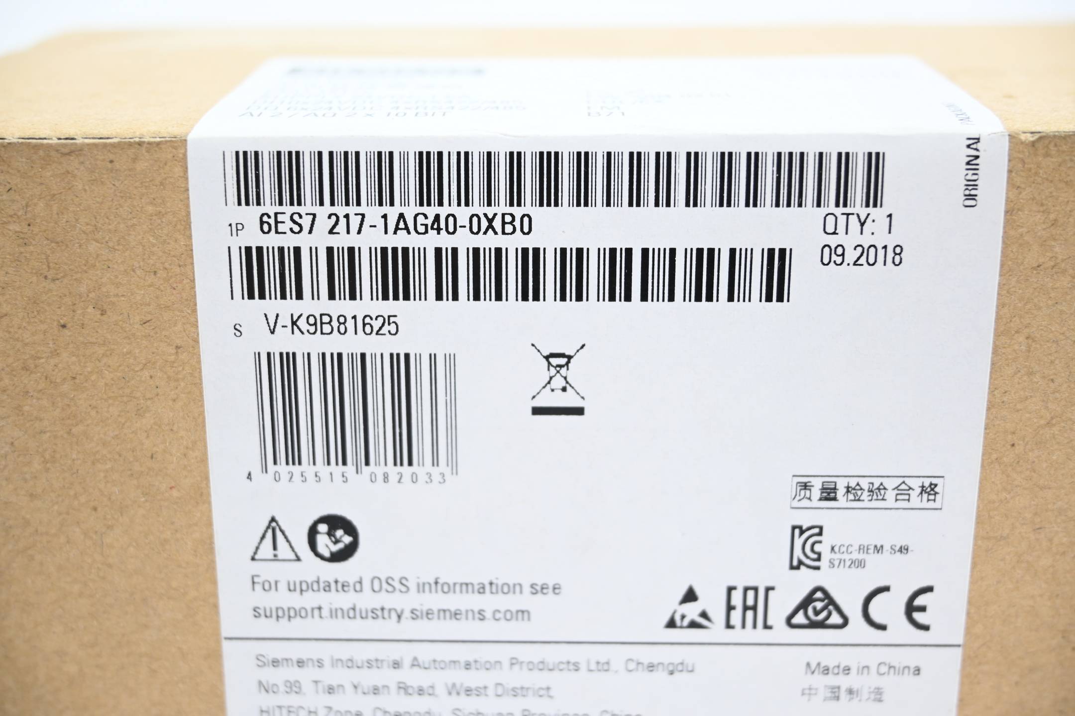 Siemens Simatic CPU 1217C 6ES7217-1AG40-0XB0 ( 6ES7 217-1AG40-0XB0 ) E07
