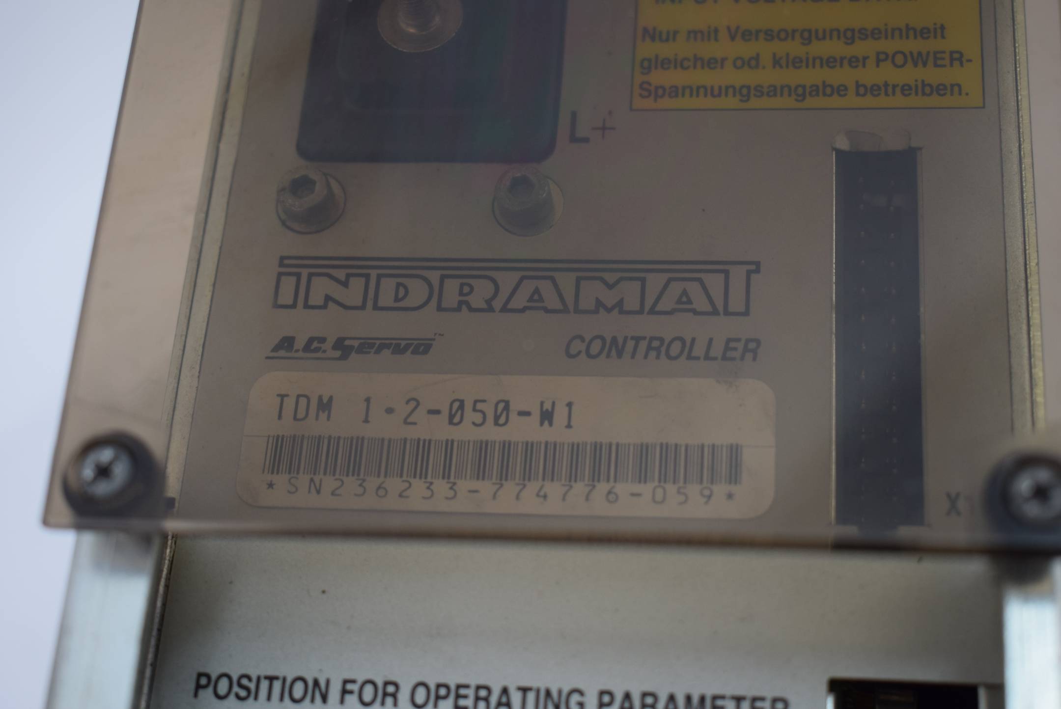 Rexroth Indramat A.C. Servo Controller TDM 1.2-050-W1
