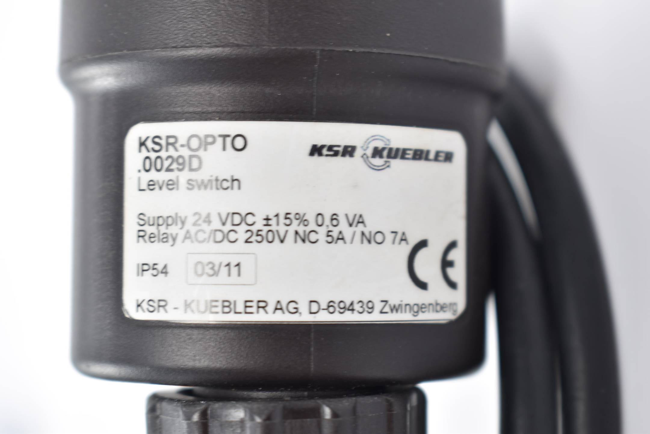 KSN Kuebler Optoelektronischer Füllstandsschalter 24VDC 0,6VA KSR-OPTO